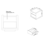 Kendelle Industrial 18-inch 1-Shelf Side Table by Furniture of America