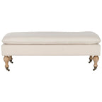 SAFAVIEH Tari Pillowtop Grey/ Sage Bench - 0 - 52 W x 21 D x 19 H - 52Wx21Dx19H