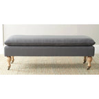 SAFAVIEH Tari Pillowtop Grey/ Sage Bench - 0 - 52 W x 21 D x 19 H - 52Wx21Dx19H