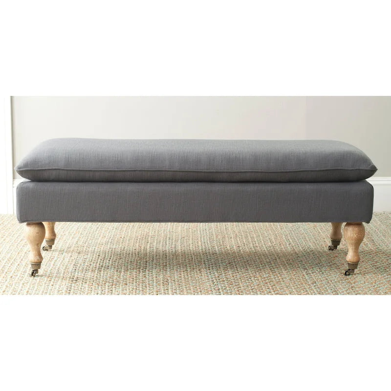 SAFAVIEH Tari Pillowtop Grey/ Sage Bench - 0 - 52 W x 21 D x 19 H - 52Wx21Dx19H