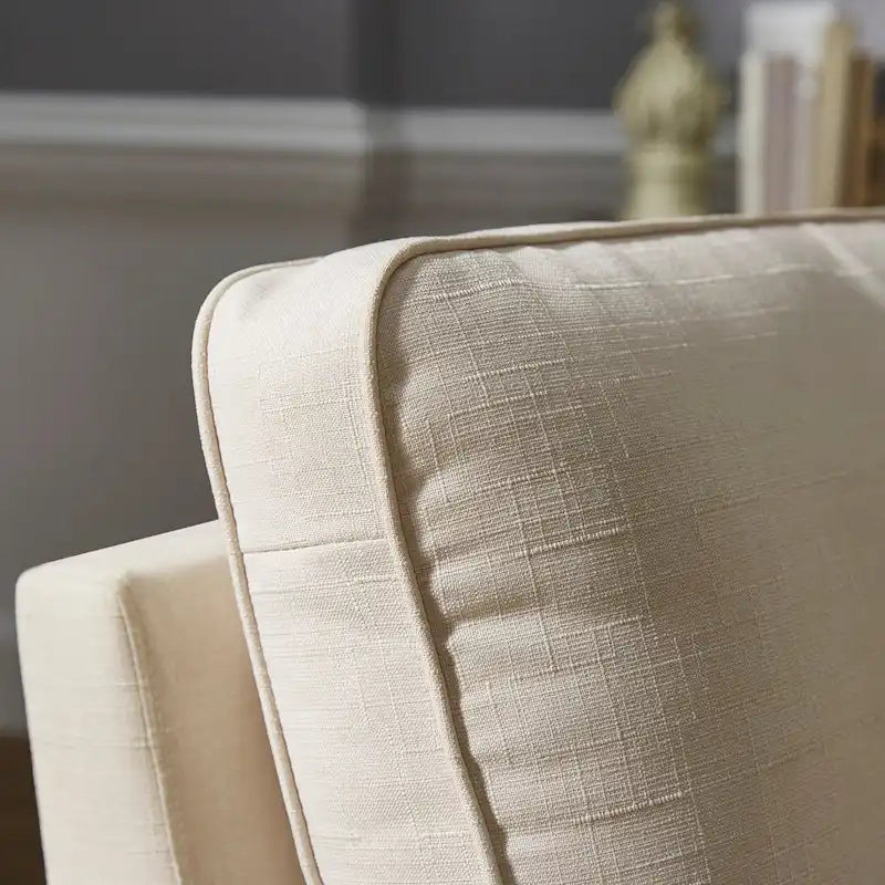 Stoddard Ivory Fabric Chair with Nailhead Trim by iNSPIRE Q Artisan