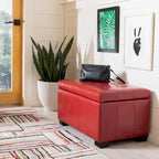 SAFAVIEH Lissa Red Manhattan Storage Bench - 30 x 18 x 17 - 30Wx18Dx17H