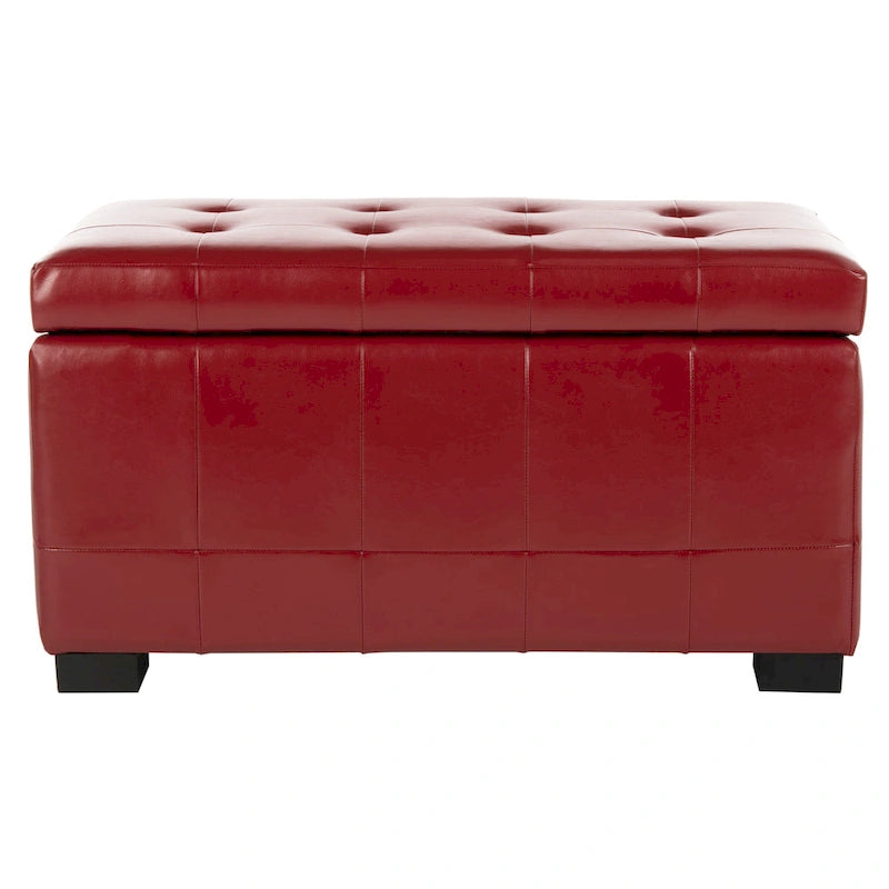 SAFAVIEH Lissa Red Manhattan Storage Bench - 30 x 18 x 17 - 30Wx18Dx17H