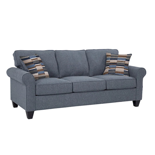 American Furniture Classics Model 8-010-A330V22 Eureka Rolled Arm Sofa with Two Pillows
