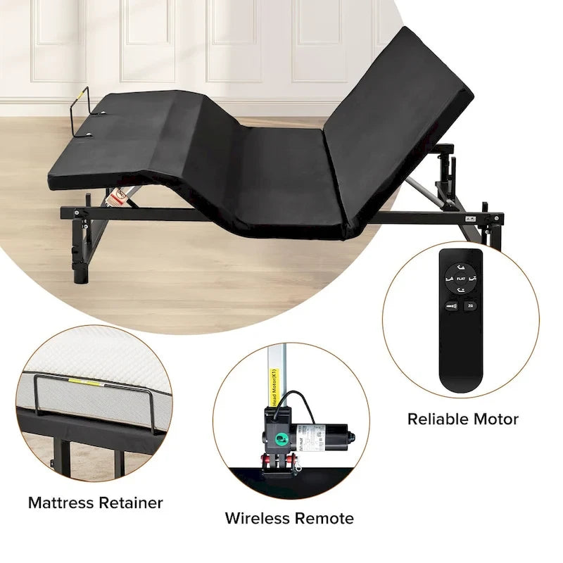 Adjustable Bed Base Frame with Head and Foot Incline
