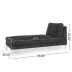 Beamon Contemporary Fabric Chaise Lounge by Christopher Knight Home - 69.00 L x 29.00 W x 30.00 H