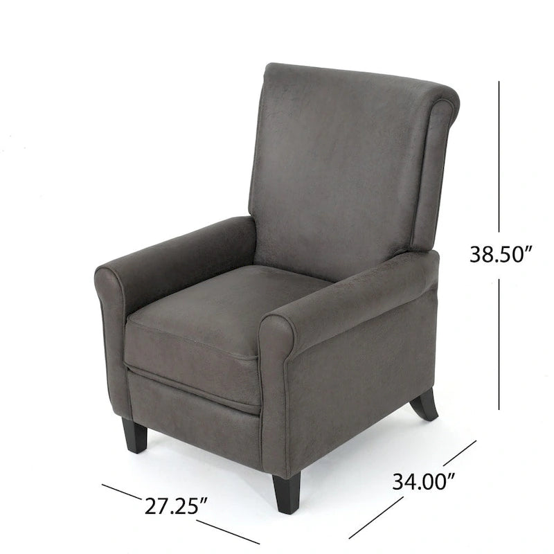 Charell Traditional Microfiber Recliner by Christopher Knight Home