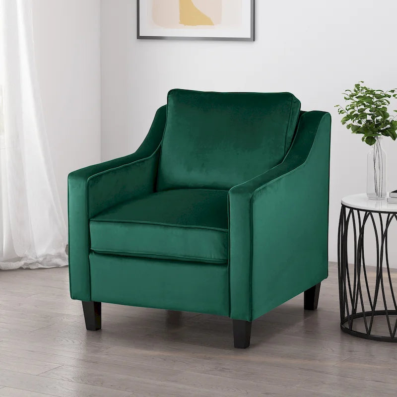 Milo Contemporary Velvet Club Chair by Christopher Knight Home - 30.75 W x 33.50 L x 33.75 H