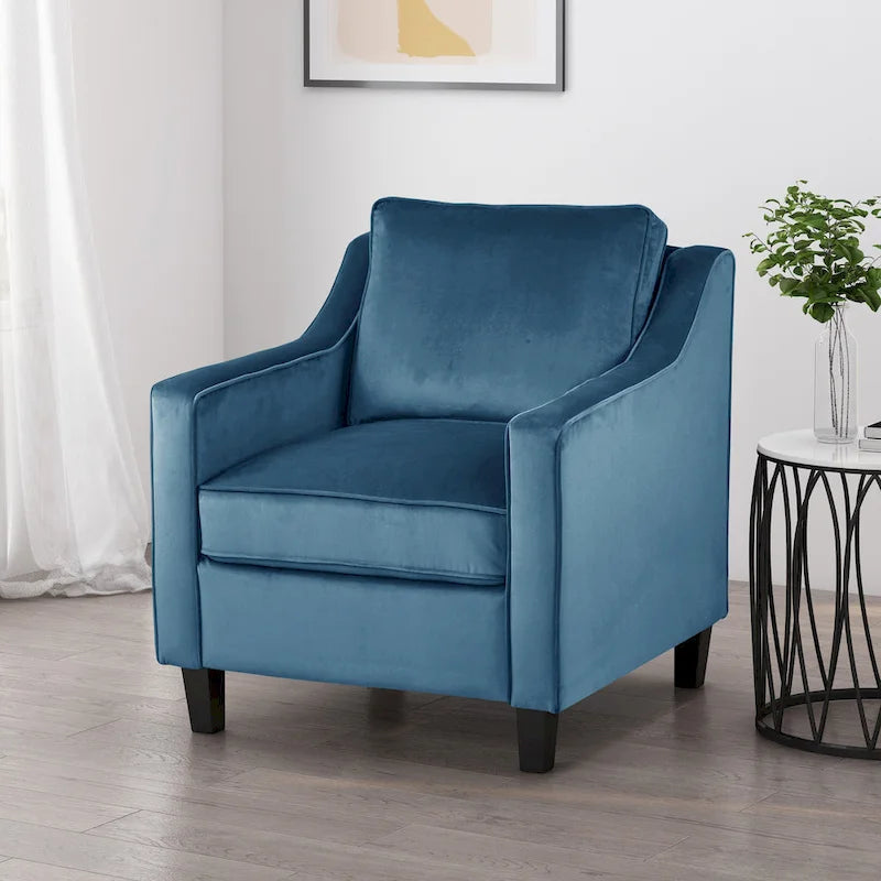 Milo Contemporary Velvet Club Chair by Christopher Knight Home - 30.75 W x 33.50 L x 33.75 H