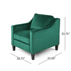 Milo Contemporary Velvet Club Chair by Christopher Knight Home - 30.75 W x 33.50 L x 33.75 H