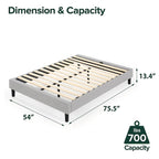 Priage by ZINUS Upholstered Platform Bed Frame