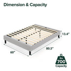 Priage by ZINUS Upholstered Platform Bed Frame