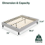 Priage by ZINUS Upholstered Platform Bed Frame