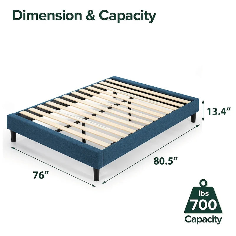 Priage by ZINUS Upholstered Platform Bed Frame