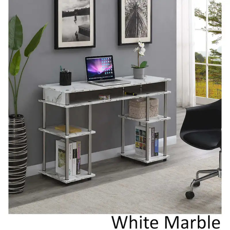 Convenience Concepts Designs2Go No Tools Student Desk with Shelves