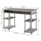 Convenience Concepts Designs2Go No Tools Student Desk with Shelves
