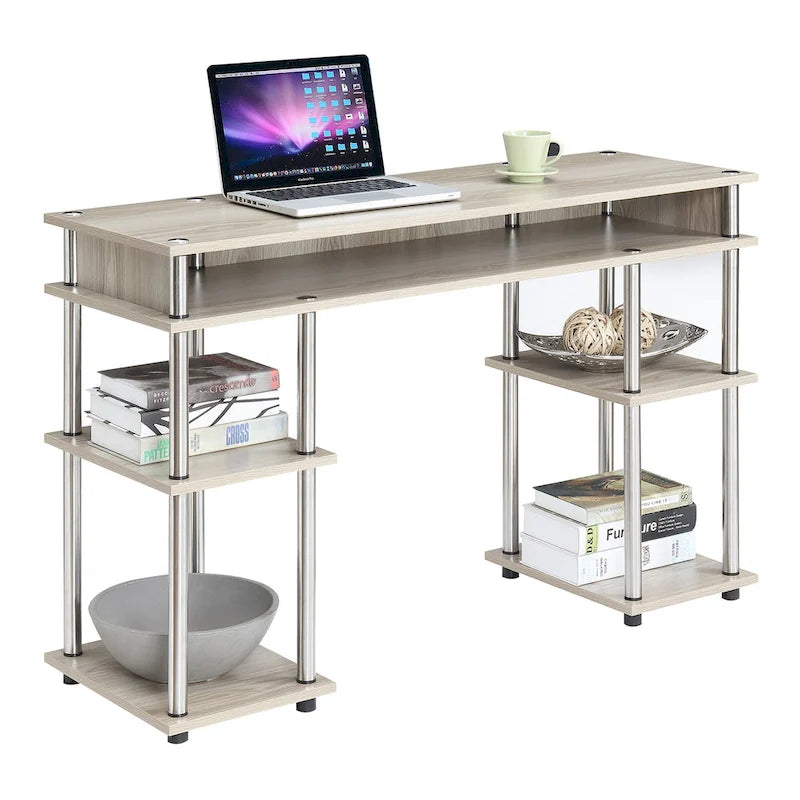 Convenience Concepts Designs2Go No Tools Student Desk with Shelves