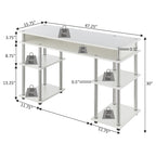 Convenience Concepts Designs2Go No Tools Student Desk with Shelves