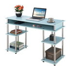 Convenience Concepts Designs2Go No Tools Student Desk with Shelves