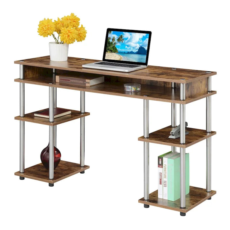 Convenience Concepts Designs2Go No Tools Student Desk with Shelves