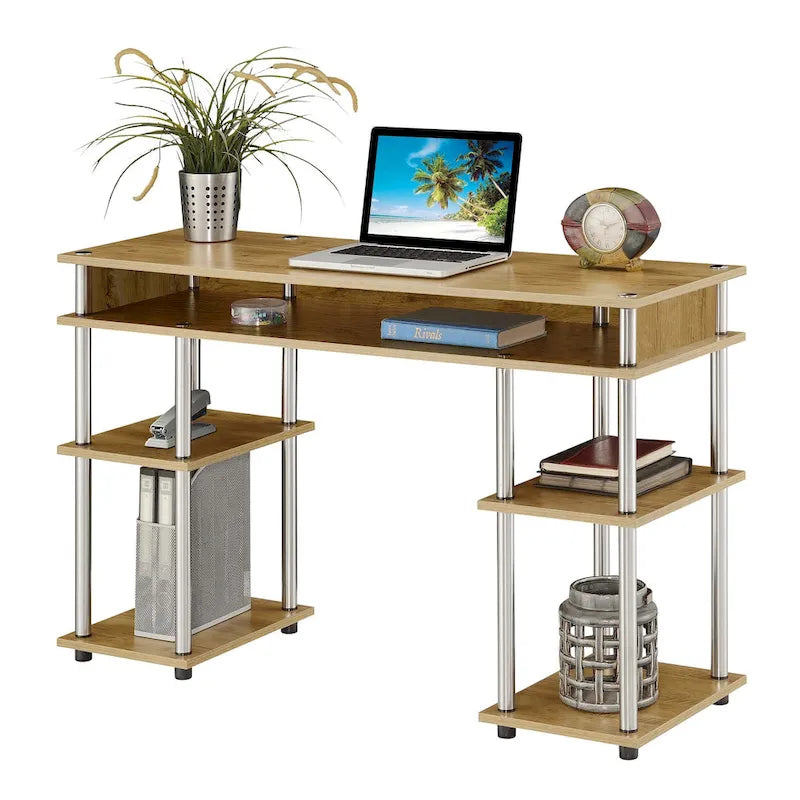 Convenience Concepts Designs2Go No Tools Student Desk with Shelves