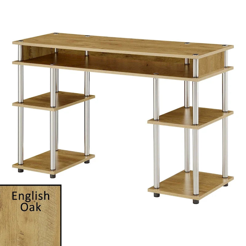 Convenience Concepts Designs2Go No Tools Student Desk with Shelves