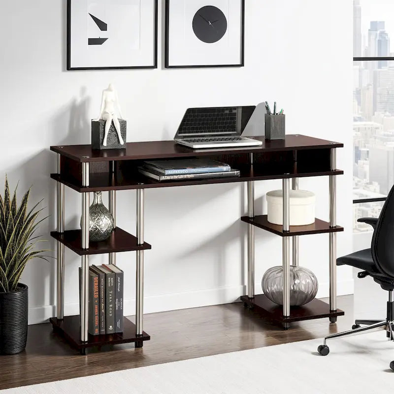 Convenience Concepts Designs2Go No Tools Student Desk with Shelves