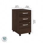 Hybrid 3 Drawer Mobile File Cabinet by Bush Business Furniture