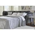 Signature Design by Ashley Biddeford Ebony 2-Piece Sleeper Sectional with Chaise - 120W x 75D x 40H