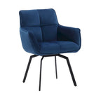 Porthos Home Demi Swivel Velvet Accent Chair with Metal Legs