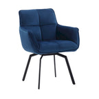 Porthos Home Demi Swivel Velvet Accent Chair with Metal Legs