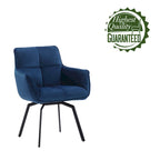 Porthos Home Demi Swivel Velvet Accent Chair with Metal Legs