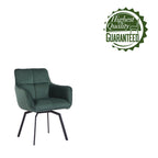 Porthos Home Demi Swivel Velvet Accent Chair with Metal Legs