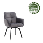 Porthos Home Demi Swivel Velvet Accent Chair with Metal Legs