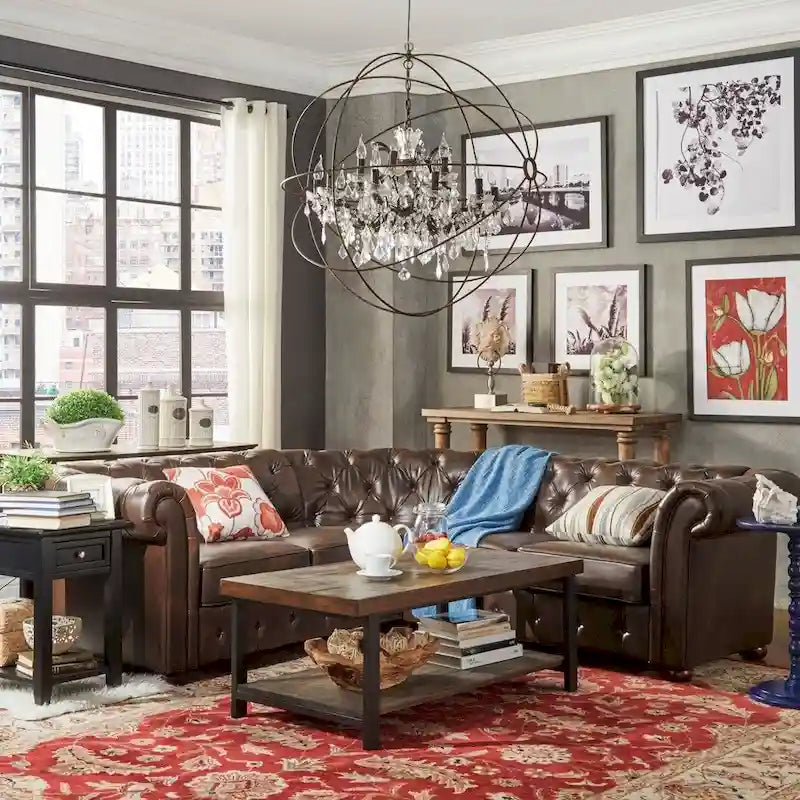 Knightsbridge Scrolled Arm Chesterfield Sectional by iNSPIRE Q Artisan