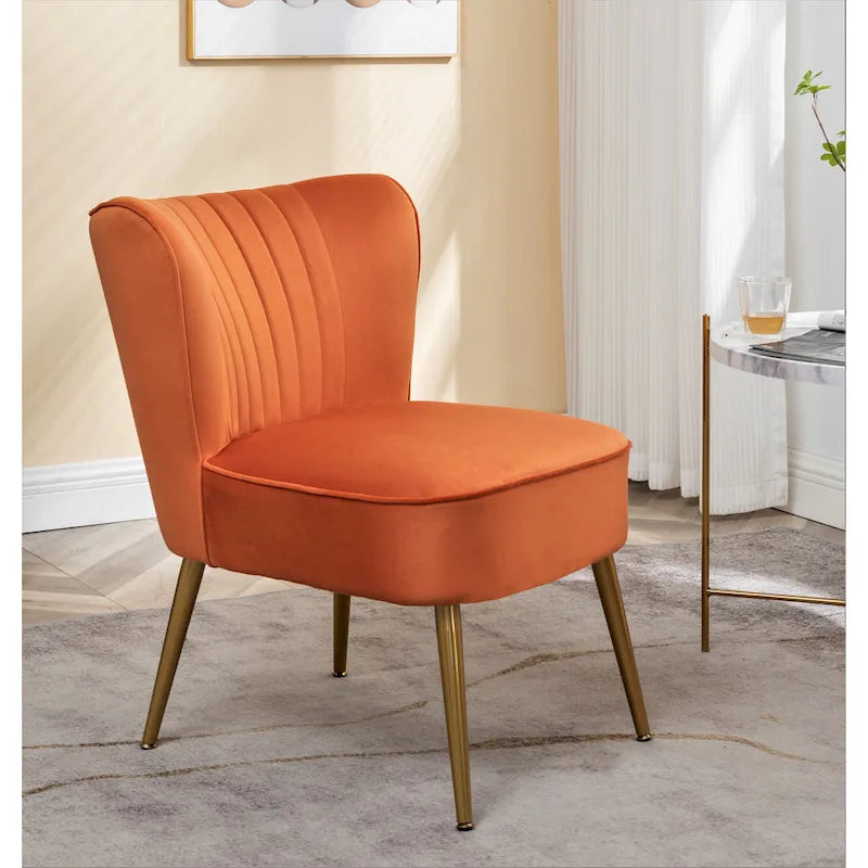 Us Pride Furniture Sauter 23.2 Wide Mid-Century Modern Microfiber Accent Chair
