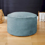 Sorra Home Indoor Soft Chunky Corduroy Large Round Pouf