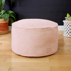 Sorra Home Indoor Soft Chunky Corduroy Large Round Pouf