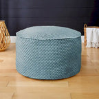 Sorra Home Indoor Soft Chunky Corduroy Large Round Pouf