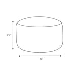 Sorra Home Indoor Soft Chunky Corduroy Large Round Pouf