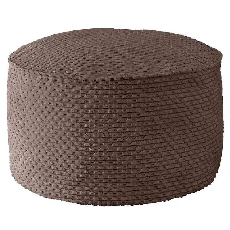 Sorra Home Indoor Soft Chunky Corduroy Large Round Pouf