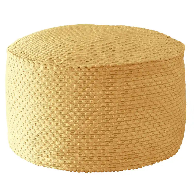 Sorra Home Indoor Soft Chunky Corduroy Large Round Pouf