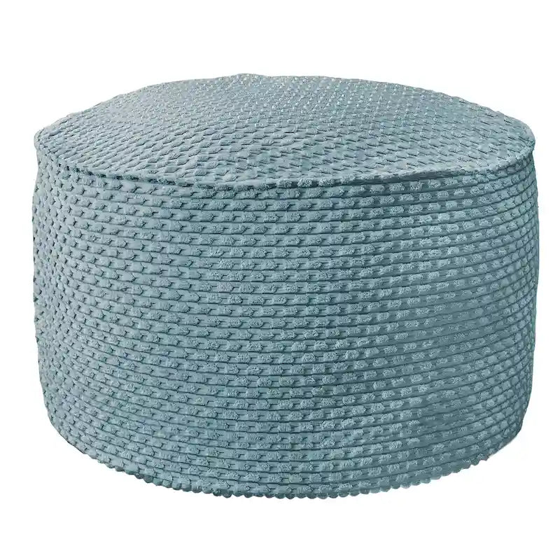 Sorra Home Indoor Soft Chunky Corduroy Large Round Pouf