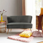 Delicia 3 Piece High-Quality Velvet Fabric Living Room Set with Sturdy Legs by HULALA HOME