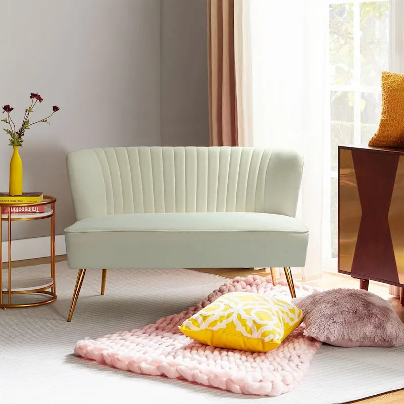 Delicia 3 Piece High-Quality Velvet Fabric Living Room Set with Sturdy Legs by HULALA HOME