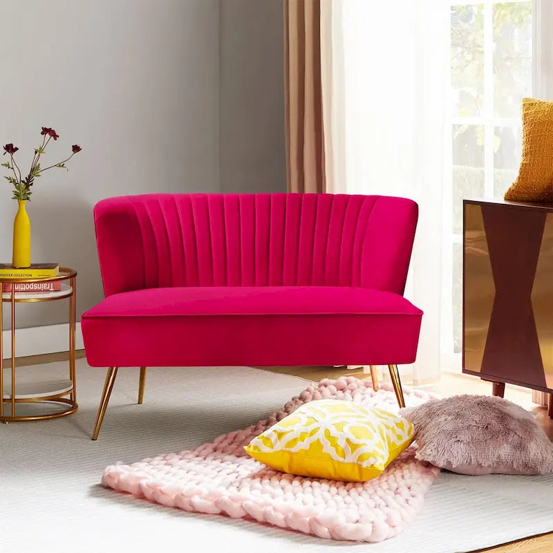 Delicia 3 Piece High-Quality Velvet Fabric Living Room Set with Sturdy Legs by HULALA HOME