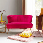 Delicia 3 Piece High-Quality Velvet Fabric Living Room Set with Sturdy Legs by HULALA HOME