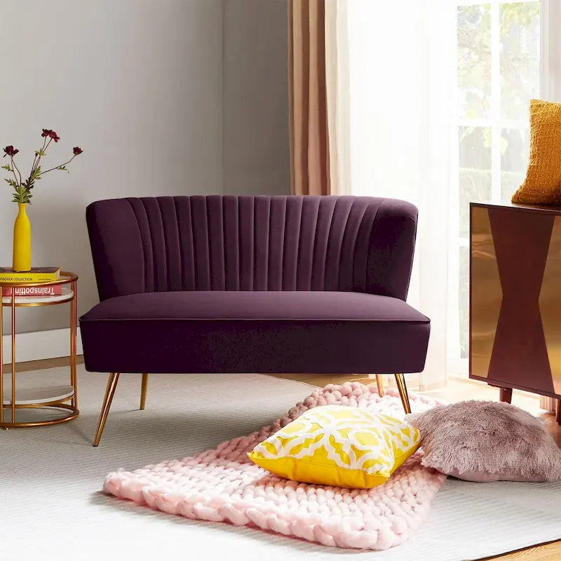 Delicia 3 Piece High-Quality Velvet Fabric Living Room Set with Sturdy Legs by HULALA HOME