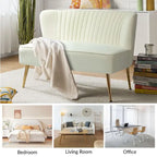 Delicia 3 Piece High-Quality Velvet Fabric Living Room Set with Sturdy Legs by HULALA HOME