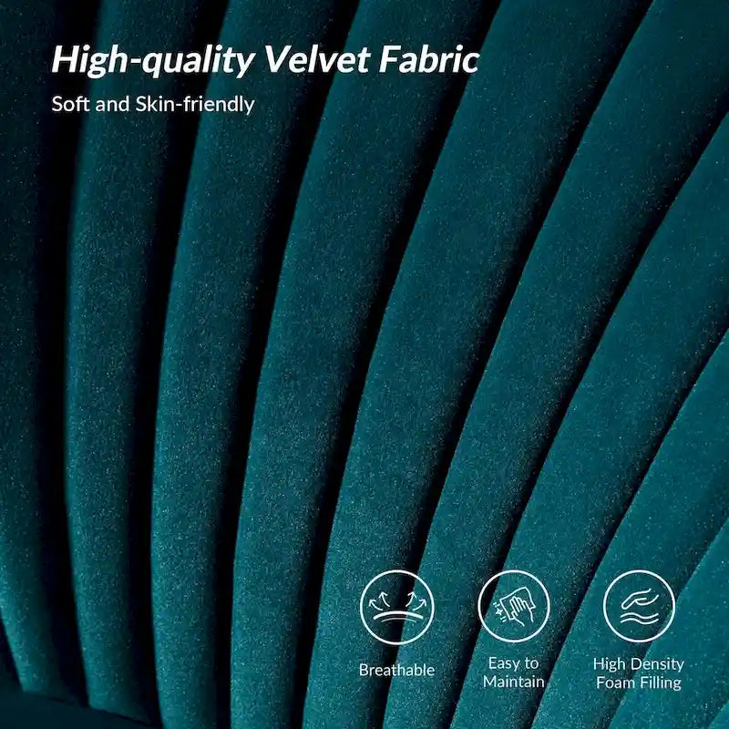 Delicia 3 Piece High-Quality Velvet Fabric Living Room Set with Sturdy Legs by HULALA HOME